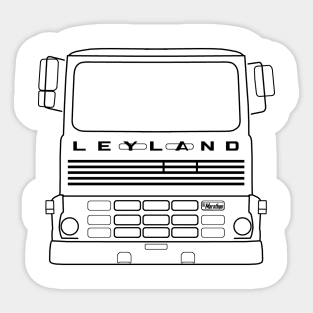 Leyland Marathon classic truck outline graphic (black) Sticker